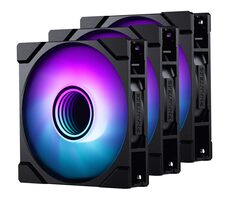 PHANTEKS M25 Gen2 PWM D-RGB 3ks černá / 120mm / Hydraulic Bearing / 35.13 dB @ 2000 RPM / 72.72 CFM / 4-Pin PWM + 3-Pin