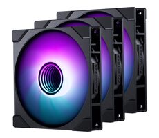 PHANTEKS M25 Gen2 PWM D-RGB 3ks černá / 140mm / Hydraulic Beraing / 36.4 dB @ 1800 RPM / 101.78 CFM / 4-Pin PWM + 3-Pin