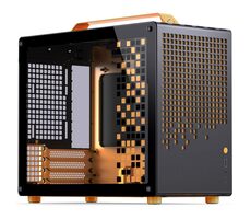 Jonsplus Z20 oranžovo-černá / Micro-ATX / 1x USB-A 3.2 / 1x USB-C 3.2 / průhledná bočnice 
