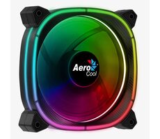 Aerocool Astro 12F ARGB LED černá / 120mm / Hydraulic Bearing / 17.5 dB @ 1000 RPM / 42.1 CFM / 4-Pin + 3-Pin