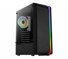 Aerocool Bionic v2 černá / ATX / 2x USB-A 3.0 / 1x USB-A 2.0 / 1x 120mm RGB / bez zdroje / průhledná bočnice