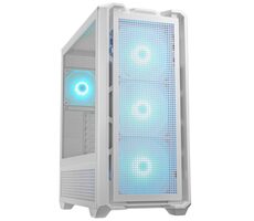 COUGAR MX600 RGB bílá / PC skříň / ATX / micro-ATX / mini-ITX / RGB / průhledná bočnice / bez zdroje