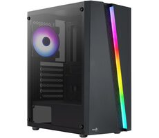 Aerocool Blade V1 černá / ATX / 1x USB-A 3.0 / 2x USB-A 2.0 / 4x 120mm / bez zdroje / průhledná bočnice  