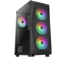 Aerocool Falcon V1 FRGB černá / ATX / 2x USB-A 3.0 / 1x USB-A 2.0 / 4x 120mm / bez zdroje / průhledná bočnice 
