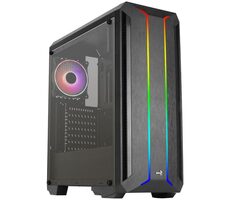 Aerocool Skyline ARGB V2 stříbrná / ATX / 2x USB-A 3.0 / 2x USB-A 2.0 / 1x 120mm / bez zdroje / průhledná bočnice 
