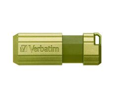 Verbatim Store 'n' Go PinStripe 32GB zelená / Flash Disk / USB-A 2.0 / čtení: 12MBs / zápis: 5MBs