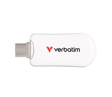 Verbatim Plectra 256GB bílá / Flash Disk / USB-C 3.0 / až 100 MBs