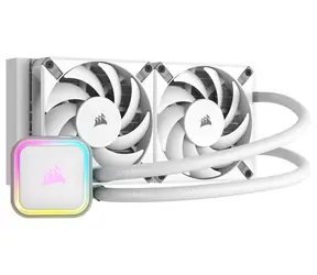 Corsair iCUE H100i RGB ELITE bílá / 2x 120mm / 28.9dB / 400-1850 RPM / 59.1CFM / Intel + AMD