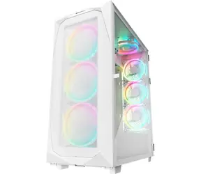 Sharkoon REV300 White bílá / ATX / 2x USB 3.0 / 1x USB-C / 7x 120mm / bez zdroje / průhledná bočnice