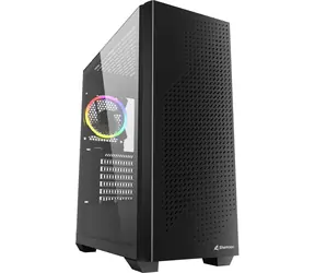Sharkoon VS9 RGB černá / ATX / 2x USB 3.0 / 1x USB-C / 3x 120mm / bez zdroje / průhledná bočnice