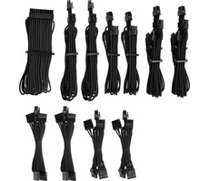 Rozbaleno - Corsair Premium Pro Sleeved PSU kabely (Gen 4) černá / textilní opletení / určeno pro modulární PSU / rozbaleno