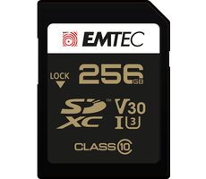 EMTEC SpeedIN Pro 256GB / UHS-I U3 V30 / class 10 / čtení: 100MBs / zápis: 50MBs