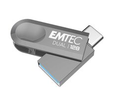 EMTEC Dual D280 USB 3.2 Type-C 128GB stříbrná / flash disk 