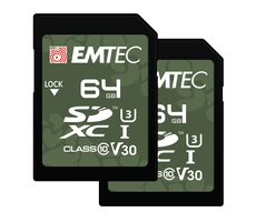 EMTEC Outdoor SD UHS-I U3 V30 64GB / čtení: 100MBs / zápis: 50MBs