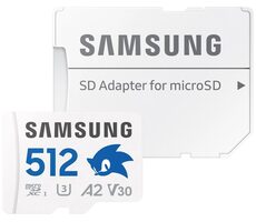 SAMSUNG PRO Plus Sonic the Hedgehog microSDXC 512GB + SD adaptér / UHS-1 / Class 10 / U3 / Čtení:180MBps / Zápis:130MBps