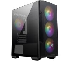 MSI MAG FORGE M100R černá / ATX / 2x USB 2.0 & 1x USB 3.0 / 4x 120 ARGB / bez zdroje / průhledná bočnice