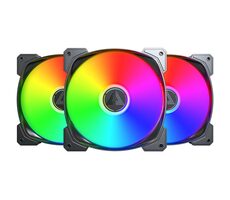Montech HP140 PWM ARGB 3ks černá / 140 mm / Hydraulic Bearing / 29.2 dB @ 1600 RPM / 162 CFM / ARGB / 4-pin