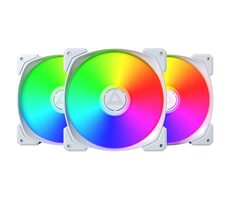 Montech HP140 PWM ARGB 3ks bílá / 140 mm / Hydraulic Bearing / 29.2 dB @ 1600 RPM / 162 CFM / ARGB / 4-pin
