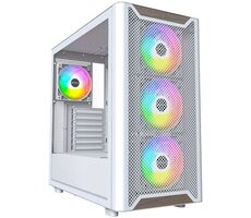 Montech XR Wood bílá / ATX / 2x USBA / 1x USB-C / 4x 120mm / bez zdroje / průhledná bočnice