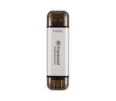 Transcend ESD310S Externí SDD 512GB Stříbrná / USB-C 3.2 Gen 2 / R: 1050MBs / W: 950MBs