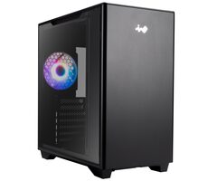 InWin A5 TG černá / E-ATX / 2x USB-A 3.2 / 1x USB-C 3.2 / 1x 120mm / bez zdroje / průhledná bočnice