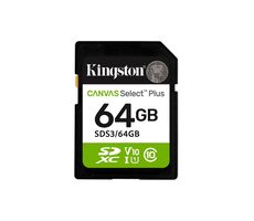 Kingston Canvas Select Plus SDXC 64GB / UHS-I V90 / U3 / Class 10