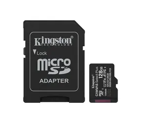 Kingston Canvas Select Plus Gen3 microSDXC 128GB s adaptérem / UHS-I / U1 / Class 10 / čtení: až 150MBs / zápis: až 