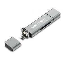 Vention CCJH0 USB2.0 Multifunkční čtečka karet šedá