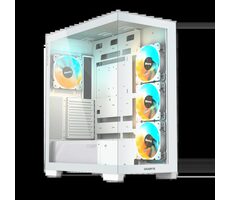 GIGABYTE C500 bílá / ATX / 2xUSB 3.0 + 1xUSB-C / 4x 120mm / bez zdroje / průhledná bočnice