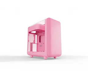 Hyte X50 Strawberry Milk / ATX / 2x USB-A 3.2 / 1x USB-C 3.2 / bez zdroje / průhledná bočnice 