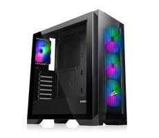 EVOLVEO Ptero Q2G černá / ATX / 1x USB 3.2 Gen 1 + 2x USB 2.0 / 4x 120 mm ARGB / bez zdroje / průhledná bočnice + přední