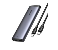 Ugreen m.2 SSD externí pouzdro šedá / USB 3.2 Gen 2 / USB-C / kabel 0.5 m