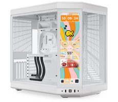 Rozbaleno - Hyte Y70 Touch Infinite bílá / E-ATX / 2x USB-A 3.2 / 1x USB-C 3.2 / průhledná bočnice / Riser kabel / / rozbaleno