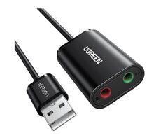 Ugreen externí USB zvuková karta / 3.5 mm mini jack / 15cm 