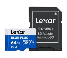 Lexar BLUE PLUS microSDHC/microSDXC 64GB / čtení: 160MBps / UHS-I / V30