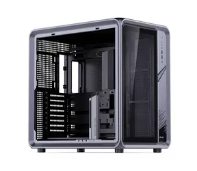 Rozbaleno - Jonsplus BO400 černá / ATX / 1x USB-A 3.0 / 2x USB-C 3.1 / bez zdroje / průhledná bočnice / prachové filtry / rozbaleno
