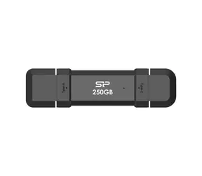 Silicon Power DS72 250GB černá / USB-A + USB-C 3.2 Gen 2 / R: 1050MBs / W: 850MBs