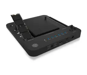 Icy Box IB-2915MSCL-C31 černá / klonovací a dokovací stanice / M.2 NVME & SATA 2.5"/3.5" SSD/HDD