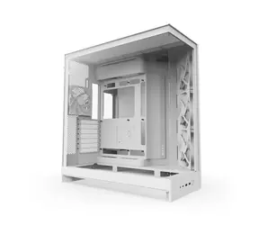 NZXT H9 Flow (2025) bílá / E-ATX / 2x USB-A 3.2 / 1x USB-C 3.2 / 3x 140mm / 1x 120mm / bez zdroje / průhledná bočnice