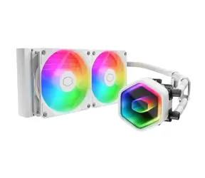 Cooler Master MasterLiquid 240 Core II ARGB bílá / 2x 120mm / Rifle Bearing / 27.2 dB @ 1750 RPM / 71.9 CFM / AMD + Inte