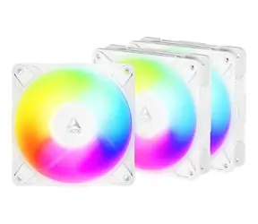 ARCTIC P12 Pro Reverse A-RGB (3ks) bílá / 120mm / PWM PST / 3000 RPM / 73 CFM / 4-pin