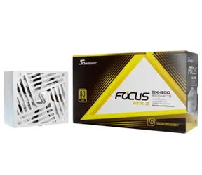 Seasonic FOCUS GX-850 850W ATX 3.1 White Edition bílá / PC síťový zdroj / 850 W / 135 mm / 80+  Gold 