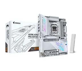 GIGABYTE X870E AORUS PRO X3D ICE / AMD X870 / DDR5 / SATA III RAID / USB / 5GLAN / M.2 / sc.AM5 / ATX