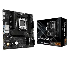 ASRock A620AM-X / AMD A620A / 2xDDR5 / 4x SATA III / USB / GLAN / M.2 / sc. AM5 / mATX