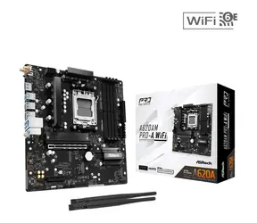 ASRock A620AM Pro-A WiFi / AMD A620A / 4xDDR5 / 2x SATA III / USB / GLAN / M.2 / sc. AM5 / mATX