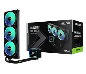ASRock Challenger 360 Digital ARGB černá / 3x 120mm / 31 dB @ 2100 RPM / 62.6 CFM / AMD + Intel