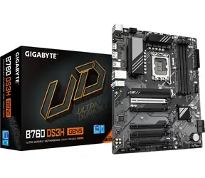 GIGABYTE B760 DS3H GEN5 / B760 / LGA1700 / 4x DDR5 / 4x SATA III / USB / 1x PCIE x16 / 1x GLAN / 2x M.2 / ATX