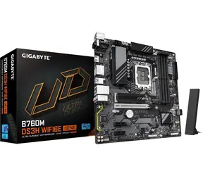 GIGABYTE B760M DS3H WIFI6E GEN5 / B760 / LGA1700 / 4x DDR5 / 4x SATA III / USB / 1x PCIE x16 / 1x 2.5GLAN / 2xM.2 / mATX