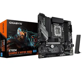 GIGABYTE B760M GAMING X WIFI6E GEN5 / B760 / LGA1700 / 4xDDR5 / 4xSATA III / USB / 1xPCIE x16 / 1x2.5GLAN / 2xM.2 / mATX