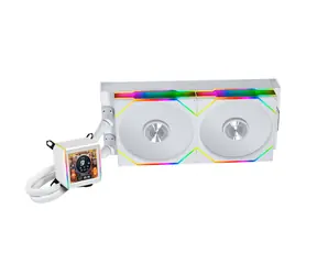 Lian Li GALAHAD II LCD 280 TL AIO bílá / 2x 140 mm / ARGB podsvícení / 2300 RPM / 32 dB / Intel + AMD
